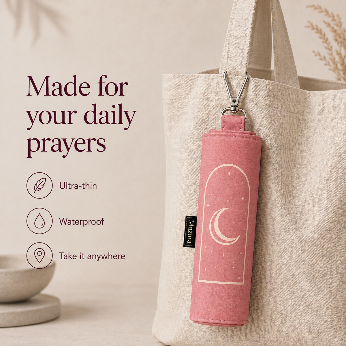 Muzura Pocket Prayer Mat Keychain