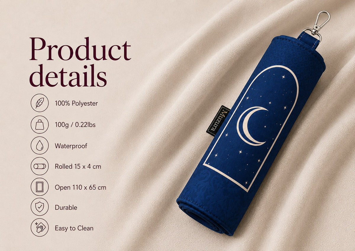 Product details: 100% polyester, 100 g, waterproof, rolled 15 by 4 cm, open 110 by 65 cm, durable and easy to clean.