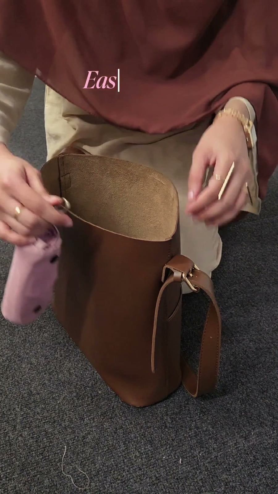 A prayer mat that fits into an everyday bag