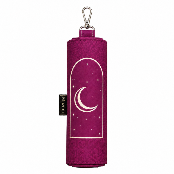 Berry Burgundy rolled prayer mat and clip